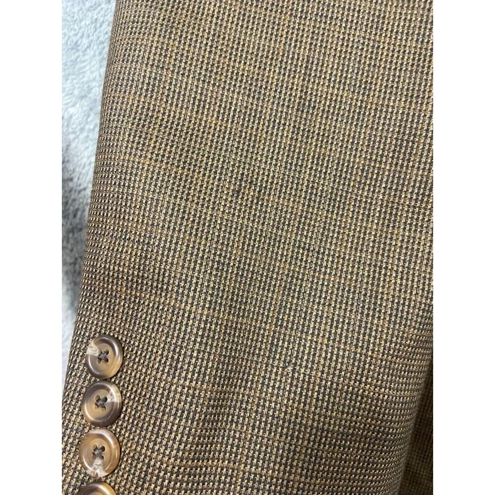 VTG Lauren Ralph Lauren Men 42R Brown Tweed 100% Wool Blazer Sport Coat Woolmark
